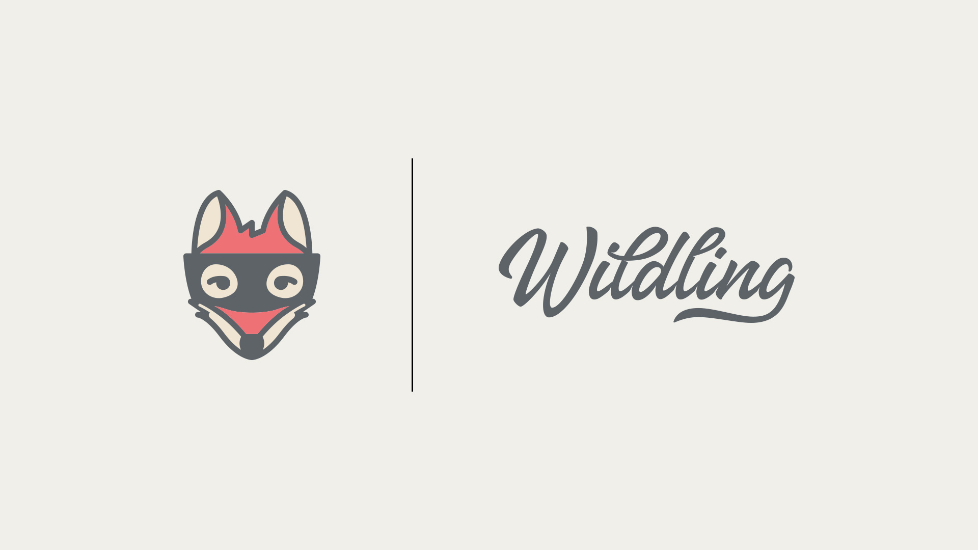 Wildling Shoes Logo-Lockup — Fuchsmarke und Schriftzug